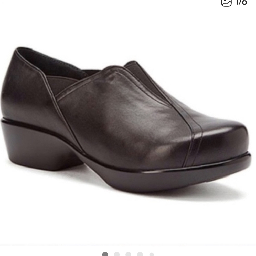 Dansko Womens Black Leather Arden Comfort Proffesional Work Clog 39
